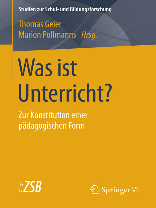 Title details for Was ist Unterricht? by Thomas Geier - Available